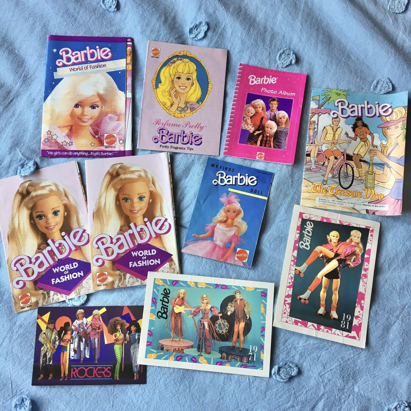 Vintage Lot Of 10 Barbie World Of Fashion Booklets Mattel Catalogs And Extras