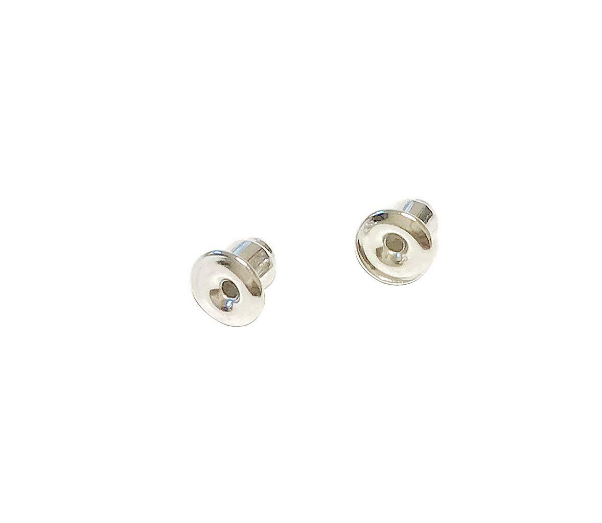 Secure aluminium on silicon rubber 1 pair earring studs backing