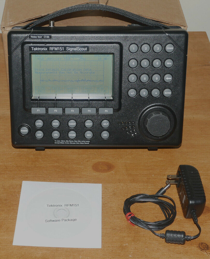 Tektronix Rfm151 Signal Level Meter, New Battery Pack, Software & Manuals On Cd