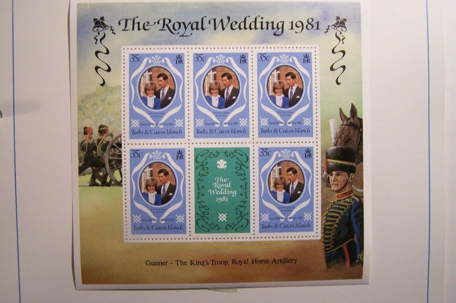 Turks and Caicos 1981 MH 3 Sheets Royal Wedding Prince Charles & Princess Diana