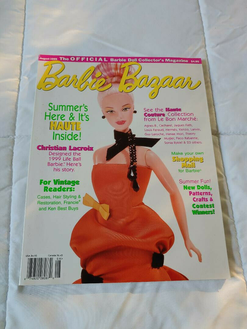 Barbie Bazaar August 1999 Collector's Magazine (discontinued) Excellent Cond