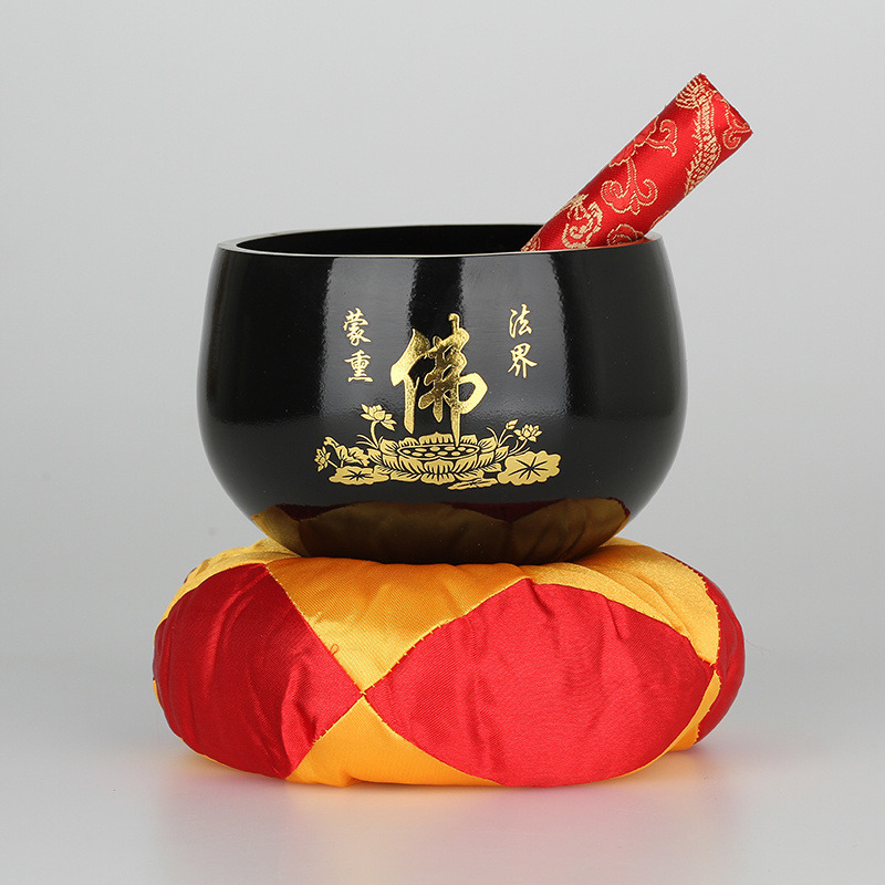Buddhist Supplies Lotus Brass Buddha Sound Bowl Buddha Bowl Meditation Bowl 13cm
