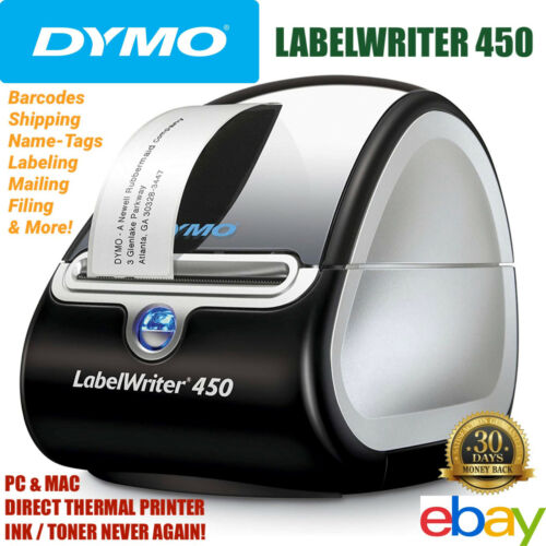 Dymo Labelwriter 450 Label Printer Direct Thermal Mail Barcode Shipping Pc Apple