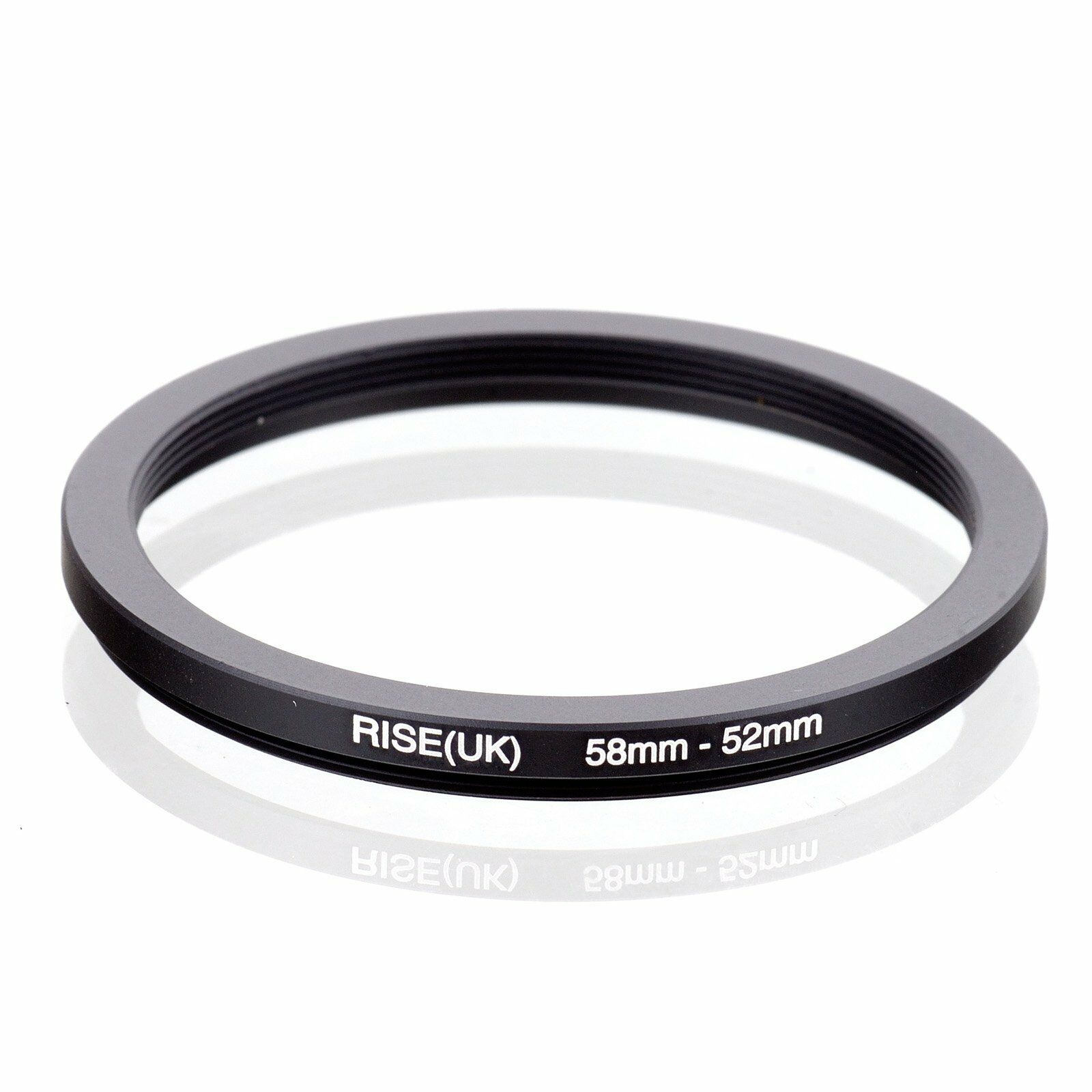 Rise(uk) 58mm-52mm 58-52 Mm 58 To 52 Step Down Ring Filter Adapter Black