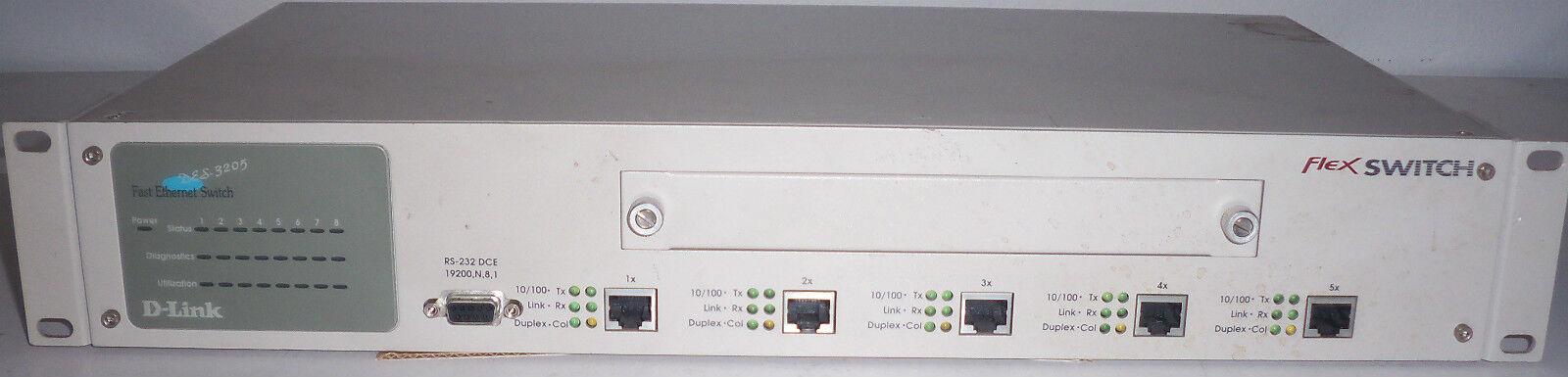 D-LInk Flex Switch Fast Ethernet Switch Des-3205 Ver: A1