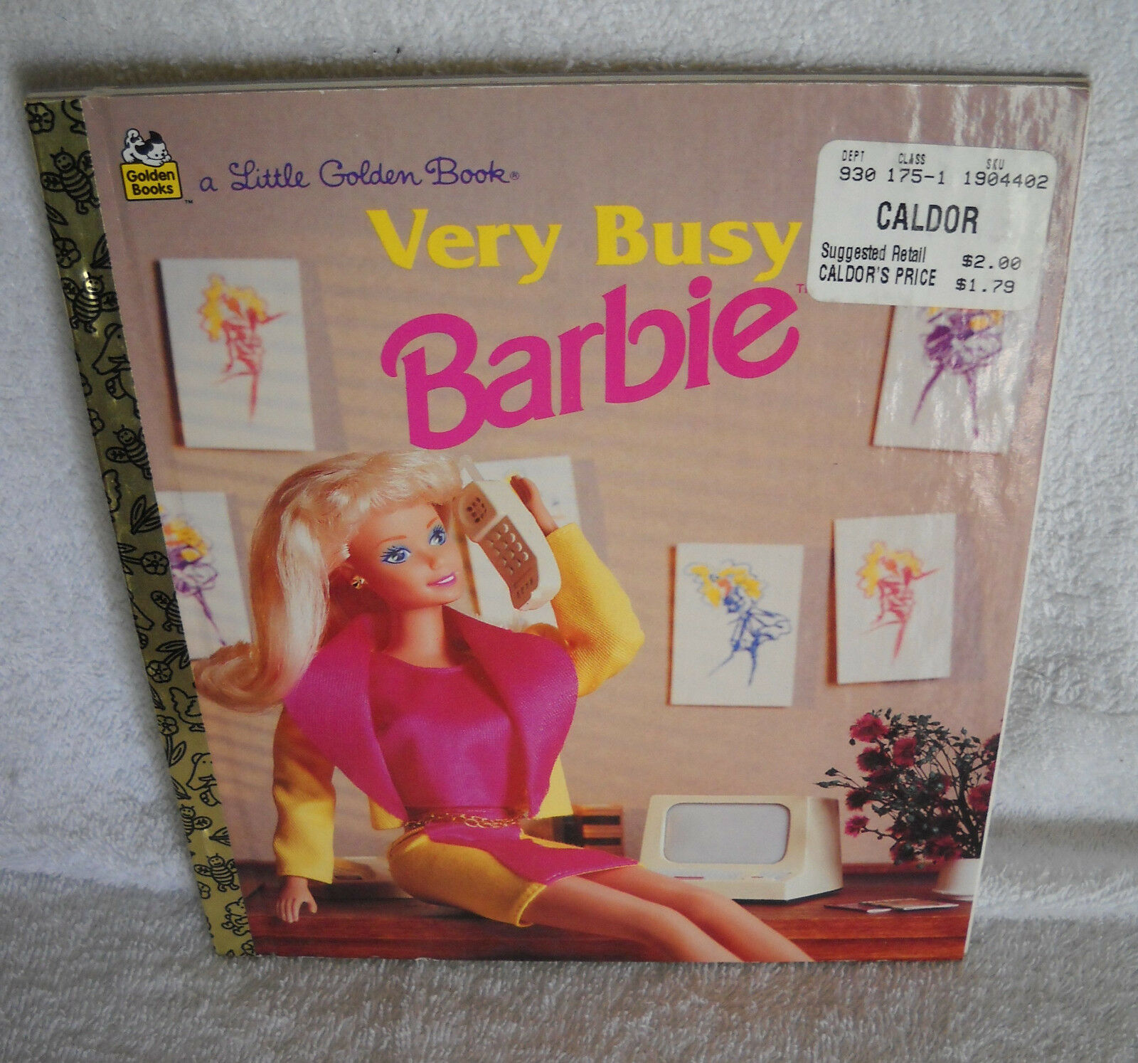 #9036 A Little Golden Book Very Busy Barbie
