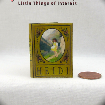 Heidi 1:6 Scale Book Readable Color Illustrated Miniature Book Bjd Momoko Barbie