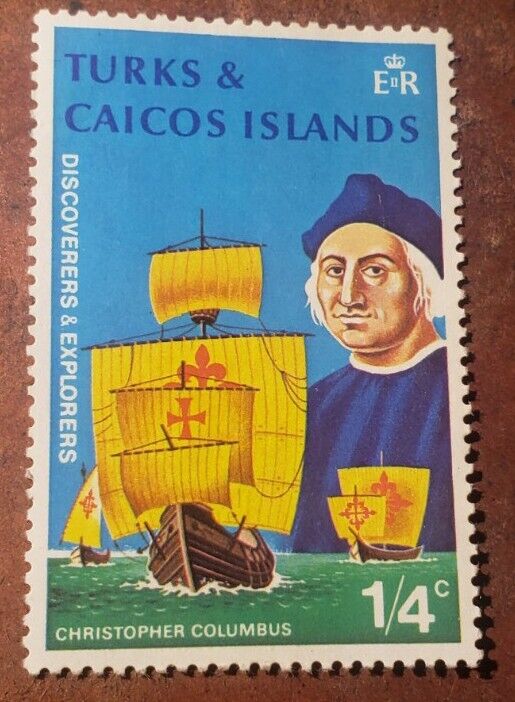 Gm192 Turks & Caicos Islands  1/4c 1972 Christopher Columbus Mnh Stamp