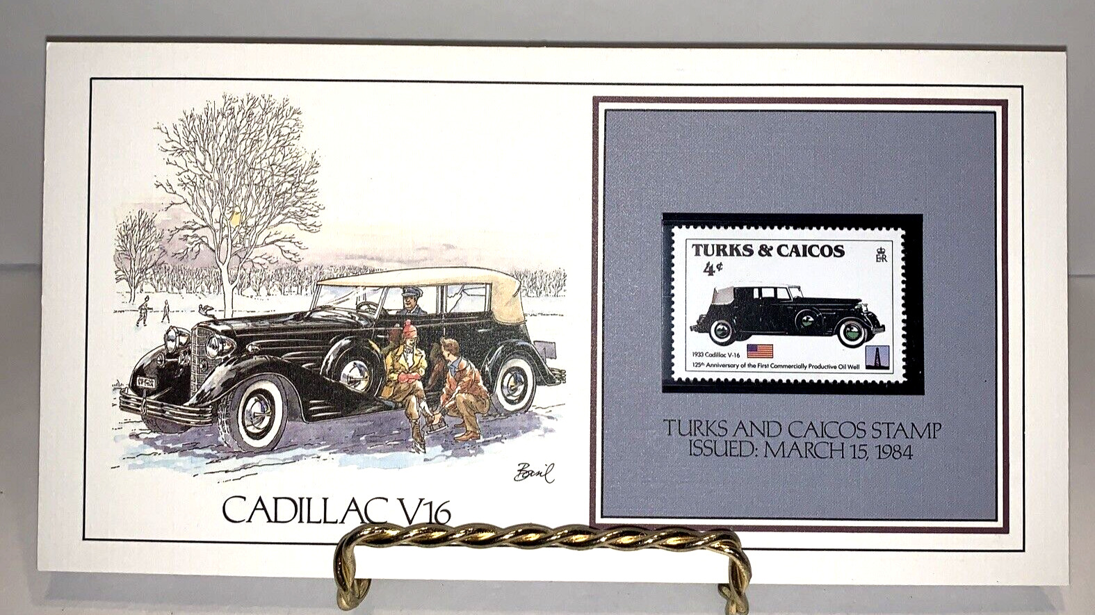 Cadillac V16 Turk &caicos Stamp Issued March 15 1984 4cents