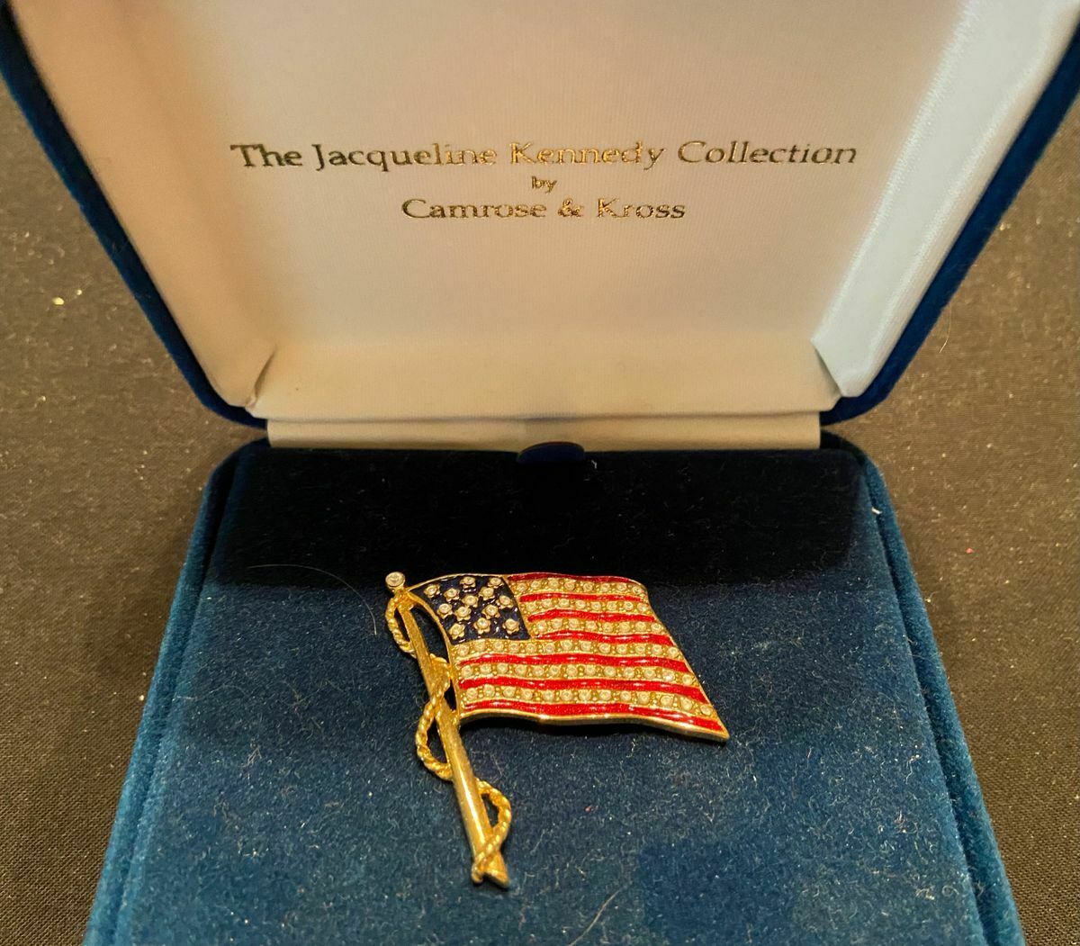 Jacqueline Kennedy Collection American Flag Pin By Camrose & Kross
