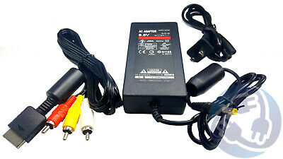 Playstation 2 Slim Complete Hookup Kit Bundle A/v Av Cable Ac Power Supply Ps2