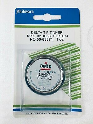New Qualitek Delta Soldering Iron Tip Tinner Cleaner Contains Tin Lead 63/37 1oz