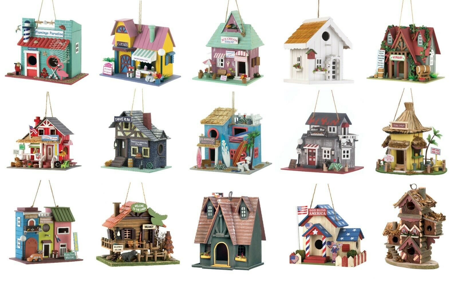 Functional Wood Birdhouses - Save Up To 25% - Variety of Themes - Yard Garden