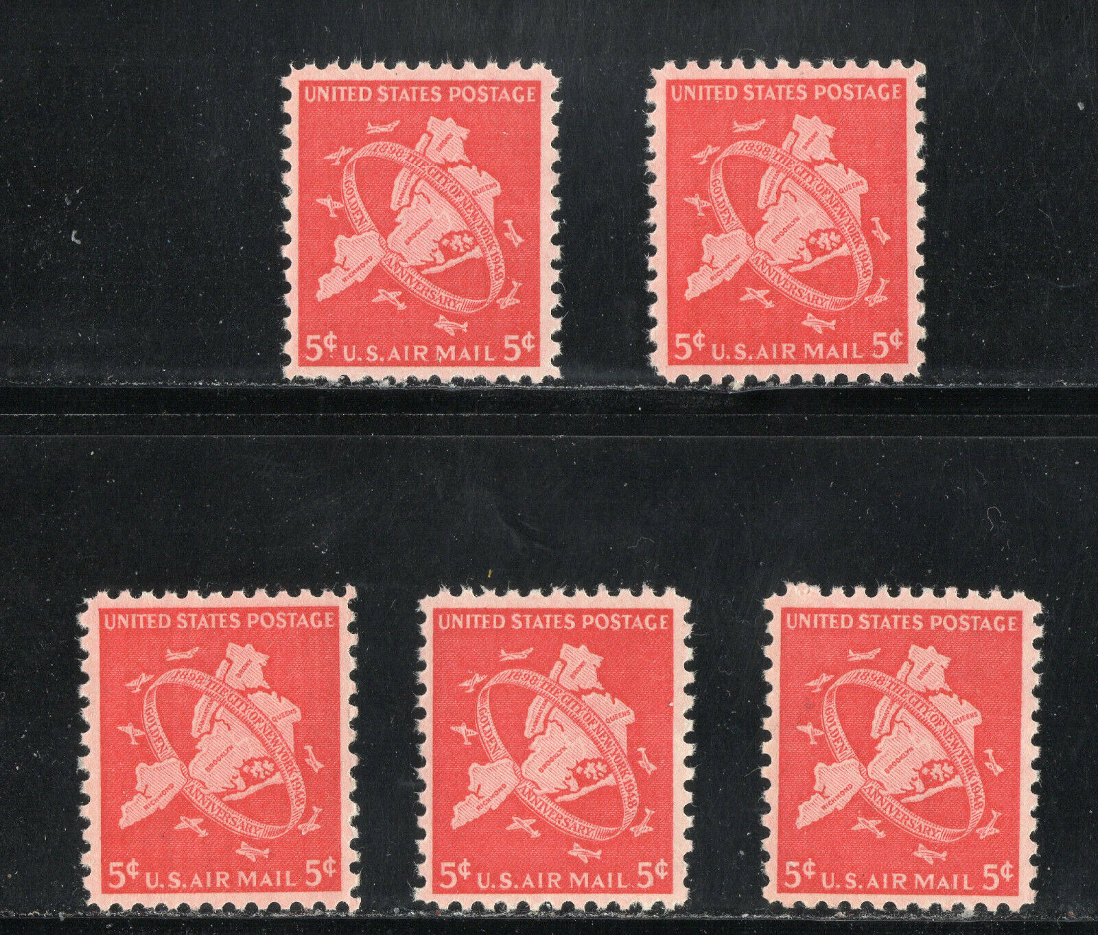 C38 * NEW YORK CITY * U.S. Postage Stamp  MNH LOT OF 5 (a)
