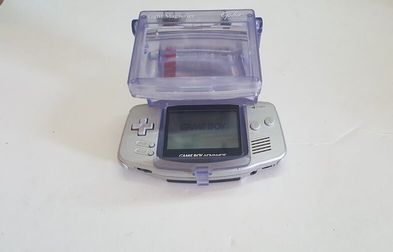 NEW Clear Purple LIGHT & MAGNIFIER for the Nintendo GameBoy Advance Console X15