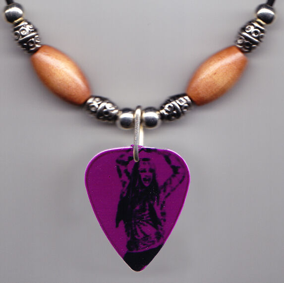 Miley Cyrus Hannah Montana Photo Guitar Pick Necklace #2