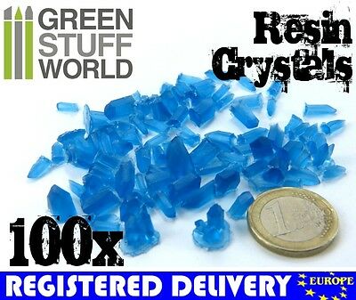 BLUE Resin Crystals - for Miniature Bases Warhammer Model Scenery Landscape