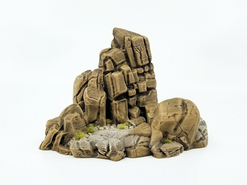 Craggy Outcropping A - Tabletop Wargaming, D&D 3D printed hill scatter terrain