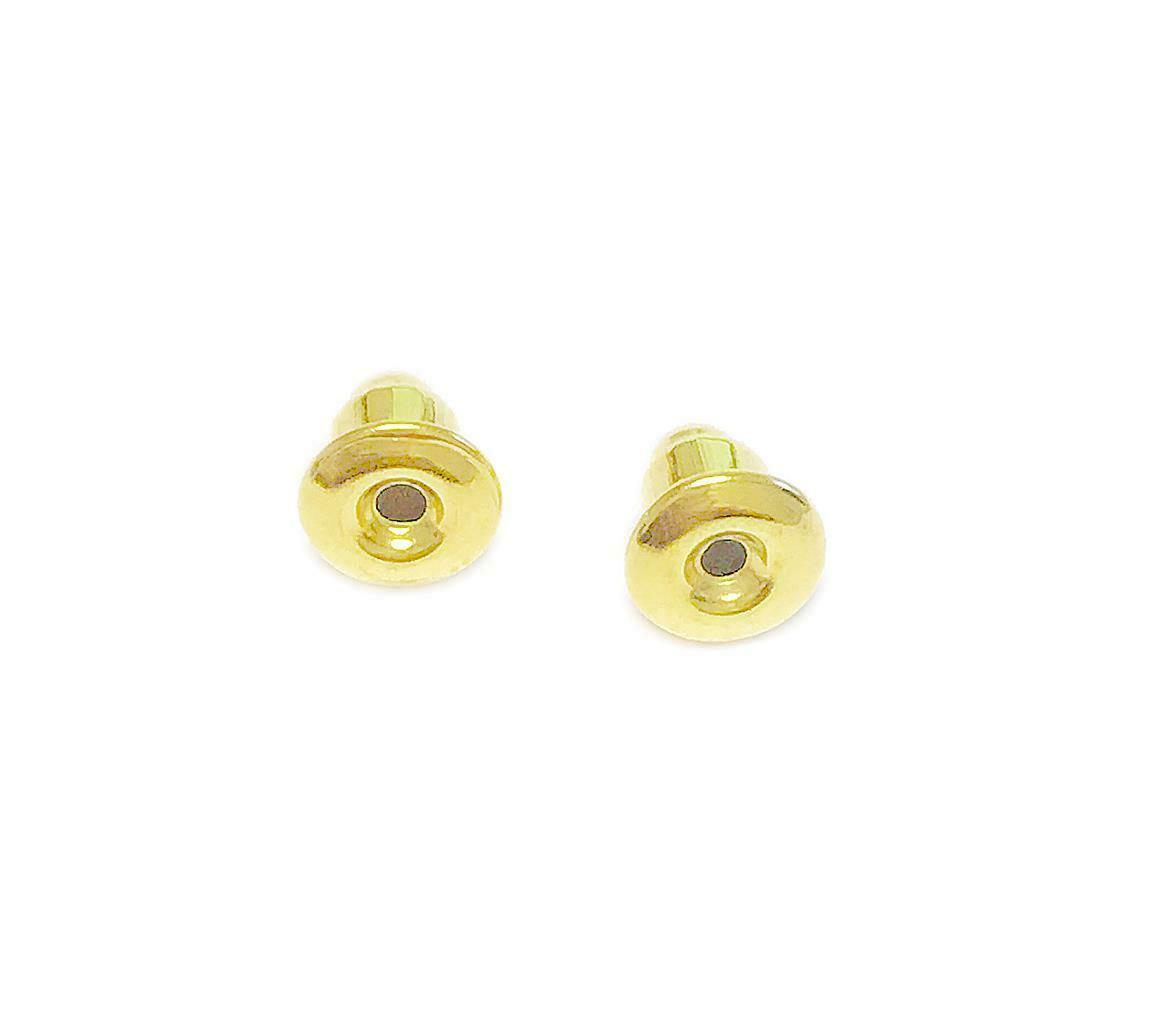 Yellow Metal Secure Earrings Backing Style 1 Pair