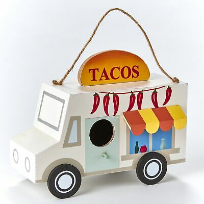 Food Truck Shaped Birdhouse for Hanging - Novelty Garden Accent