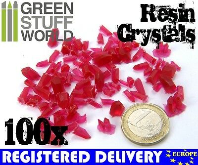 RED Resin Crystals - for Miniature Bases Warhammer Model Scenery Landscape