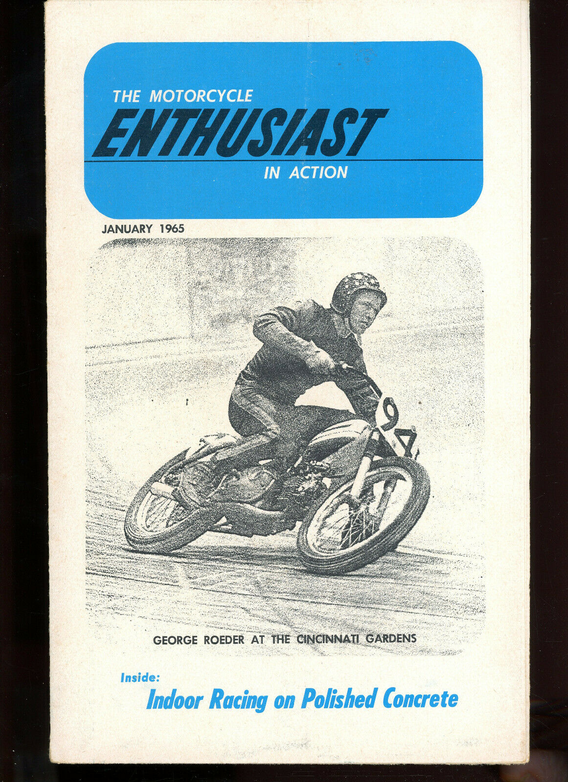 Motorcycle Enthusiast In Action-harley Davidson-jan. 1965-fargo, North Dakota
