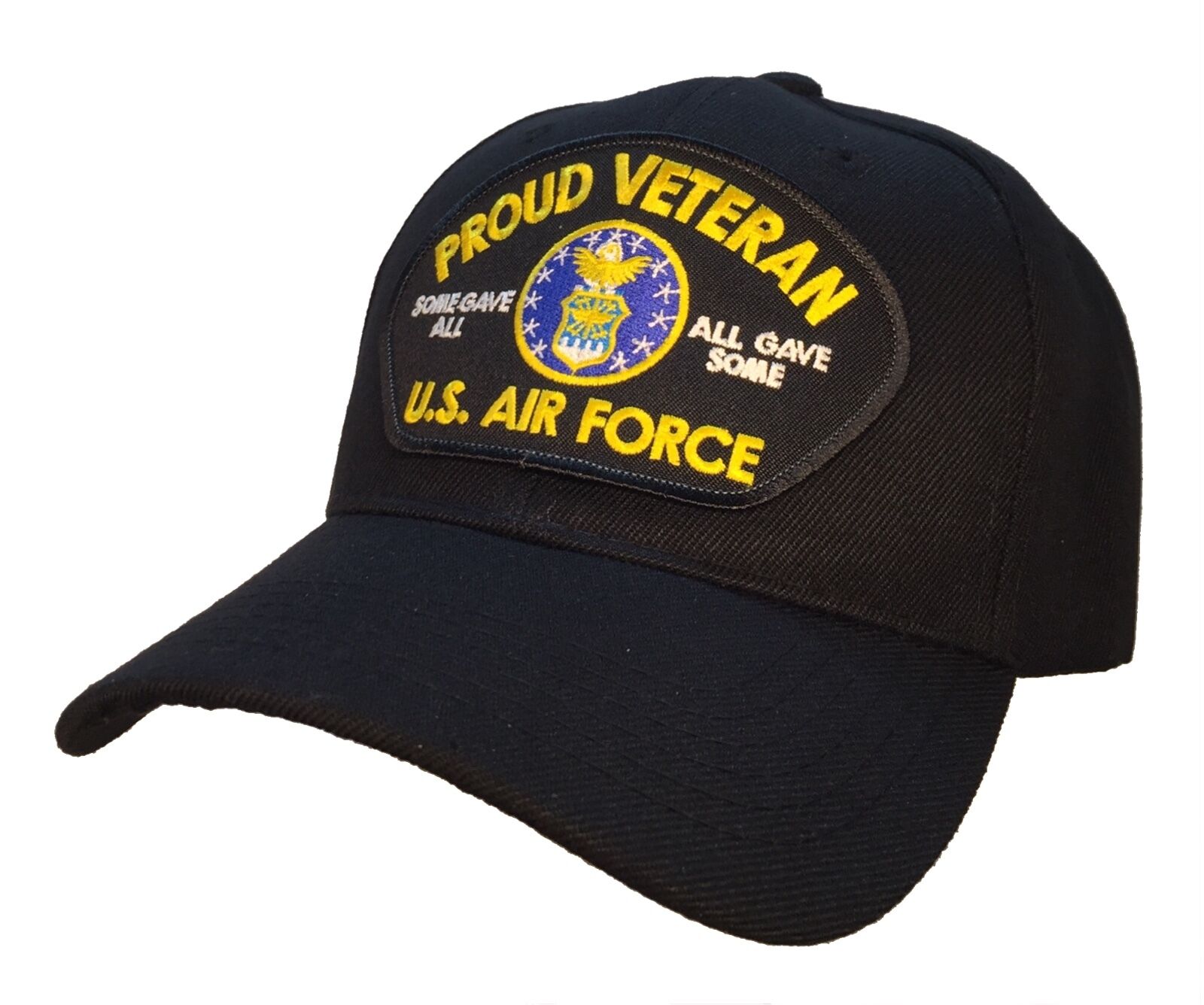 U.S. Air Force Veteran Hat Black Ball Cap PROUD VETERAN SERIES Some Gave All...