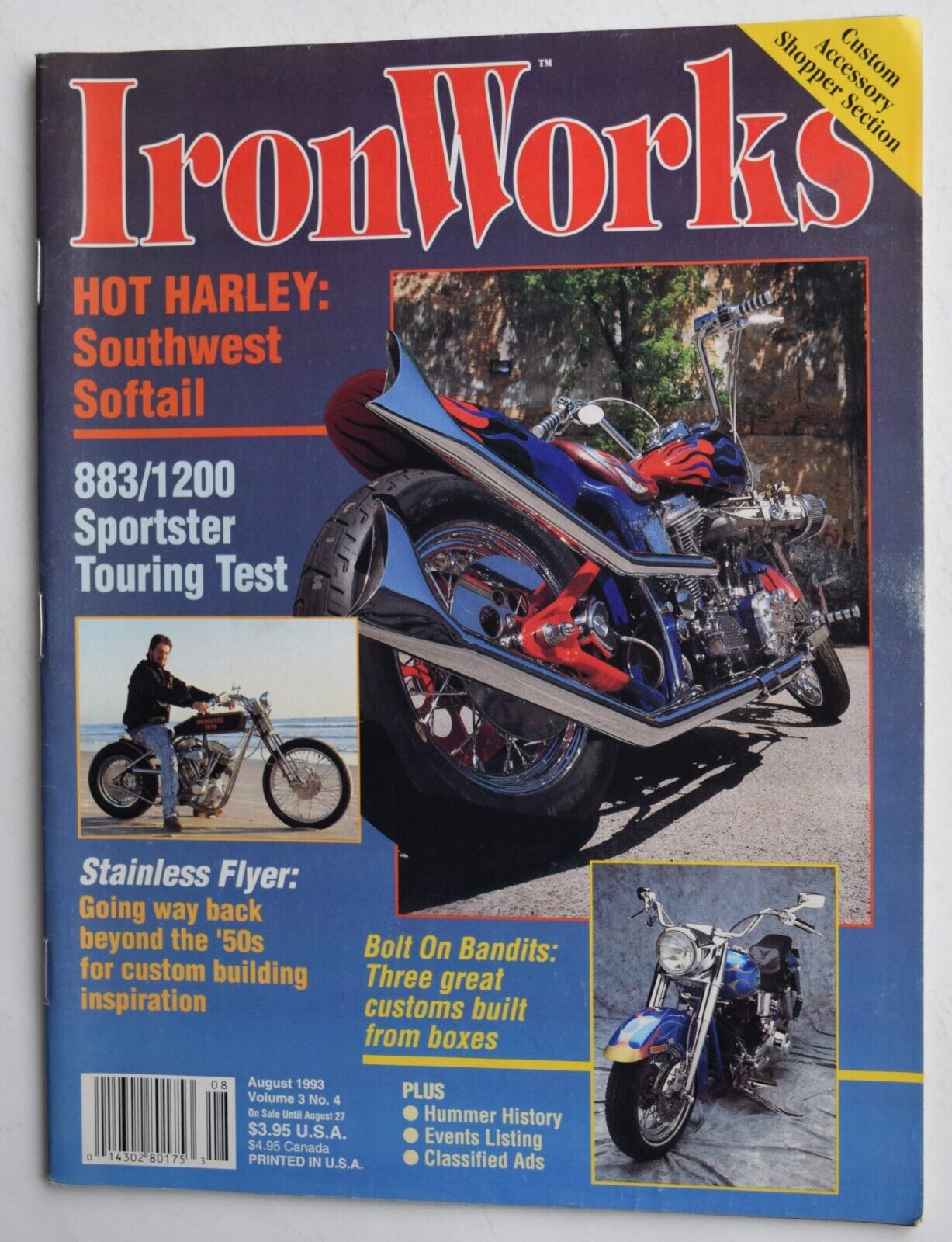 Ironworks Magazine - August 1993 - 883/1200 Sportster Touring Test